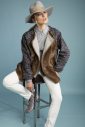 Pastel mink jacket with swakara & wool