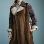 Pastel mink coat with swakara & wool