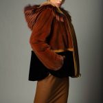 Sport Paprika Mink jacket with sheared Blackglama bottom part & outer Finn Racoon hood