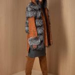 Assymetric hem, Swakara & Silver Fox hooded parka jacket