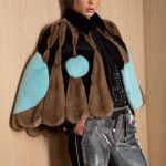 Pastel & Angel Blue cape with scallop-edge hem