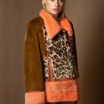 Leopard print swakara jacket with Amber glow & Cooper mink and leather trims