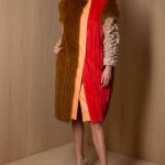 Collarless Fox & Mink Coat with removable ruffled Swakara sleeves