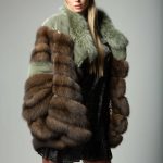 Barguzinski Sable jacket with cashmere inserts & Olive color Lynx collar & Mink parts