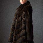 Collarless Jacket from Barguzinski Sable in diagonal skins orientation